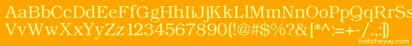 Angltrr Font – Yellow Fonts on Orange Background