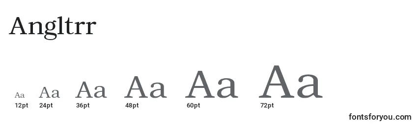 Размеры шрифта Angltrr