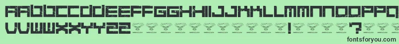 QuaaludesRegular Font – Black Fonts on Green Background