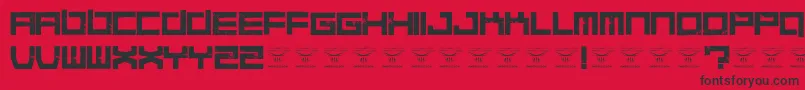 QuaaludesRegular Font – Black Fonts on Red Background