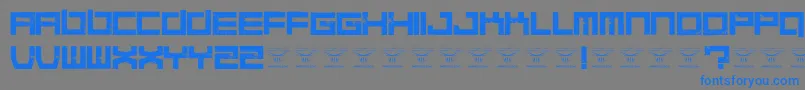 QuaaludesRegular Font – Blue Fonts on Gray Background