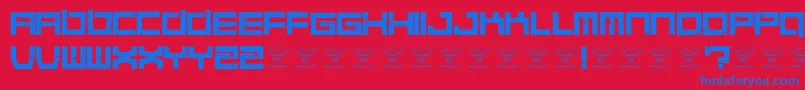 QuaaludesRegular Font – Blue Fonts on Red Background
