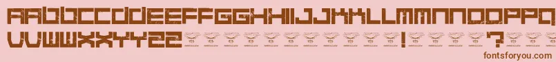 QuaaludesRegular Font – Brown Fonts on Pink Background