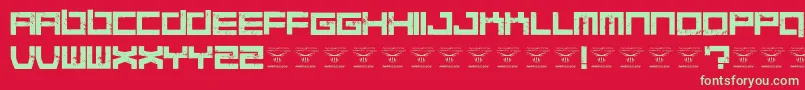 Шрифт QuaaludesRegular – зелёные шрифты на красном фоне