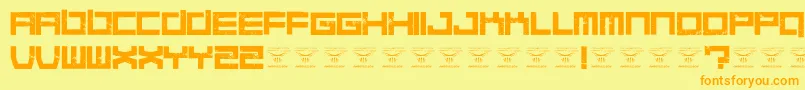 Шрифт QuaaludesRegular – оранжевые шрифты на жёлтом фоне