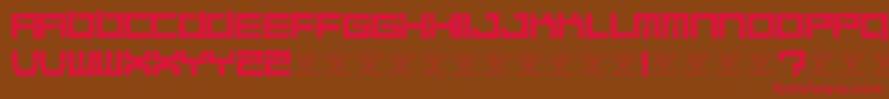 QuaaludesRegular Font – Red Fonts on Brown Background