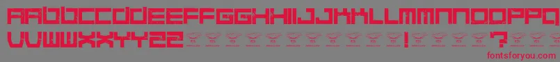 QuaaludesRegular Font – Red Fonts on Gray Background