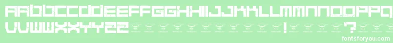 QuaaludesRegular Font – White Fonts on Green Background