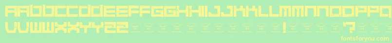 fuente QuaaludesRegular – Fuentes Amarillas Sobre Fondo Verde