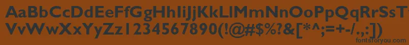 Шрифт GalscBold – чёрные шрифты на коричневом фоне
