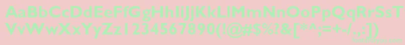 GalscBold Font – Green Fonts on Pink Background