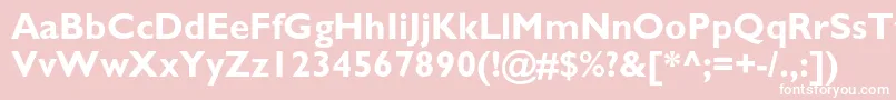 GalscBold Font – White Fonts on Pink Background