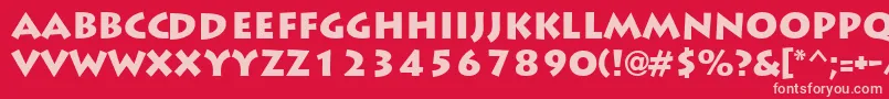 LiddieblackRegular Font – Pink Fonts on Red Background