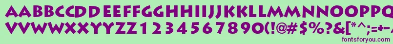 LiddieblackRegular Font – Purple Fonts on Green Background