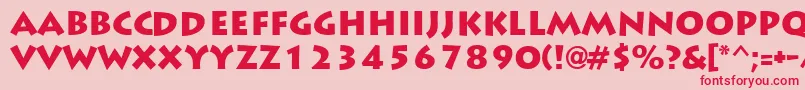 LiddieblackRegular Font – Red Fonts on Pink Background