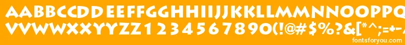 フォントLiddieblackRegular – オレンジの背景に白い文字