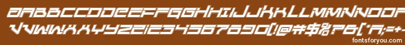 Шрифт Unitedplanetsacadital – белые шрифты на коричневом фоне