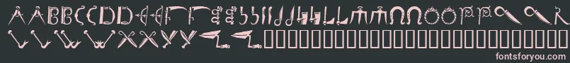 Debalmeinitials Font – Pink Fonts on Black Background