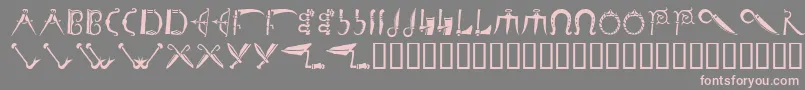 Debalmeinitials Font – Pink Fonts on Gray Background