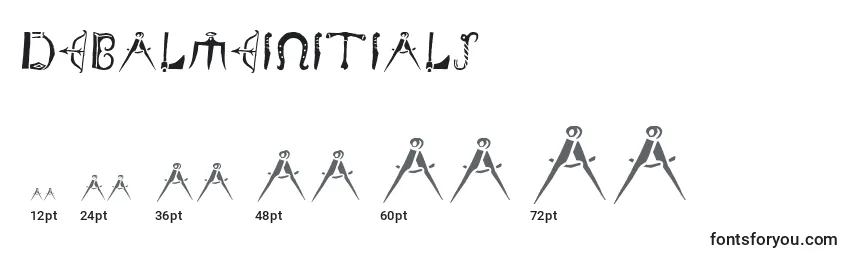 Размеры шрифта Debalmeinitials