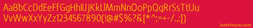 BevalRegular Font – Orange Fonts on Red Background