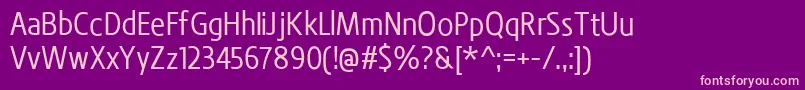 BevalRegular-fontti – vaaleanpunaiset fontit violetilla taustalla