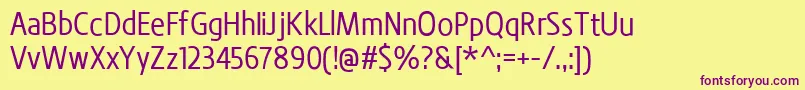 Шрифт BevalRegular – фиолетовые шрифты на жёлтом фоне