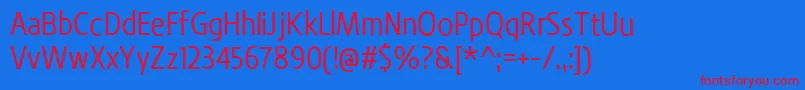 BevalRegular Font – Red Fonts on Blue Background