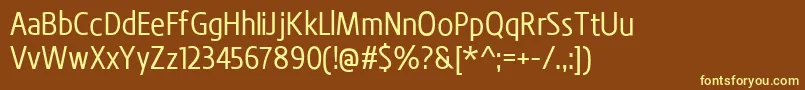 Fonte BevalRegular – fontes amarelas em um fundo marrom