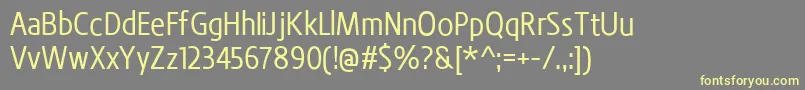 BevalRegular Font – Yellow Fonts on Gray Background