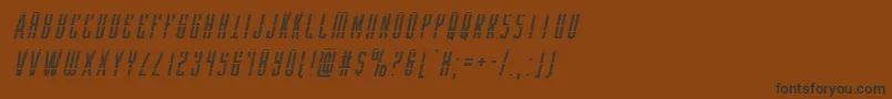 Yfilesgradital-Schriftart – Schwarze Schriften auf braunem Hintergrund
