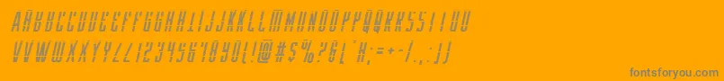 Yfilesgradital Font – Gray Fonts on Orange Background