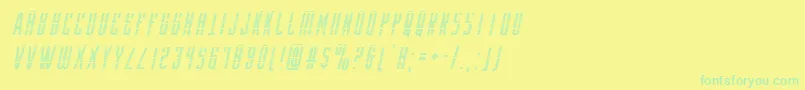 Police Yfilesgradital – polices vertes sur fond jaune