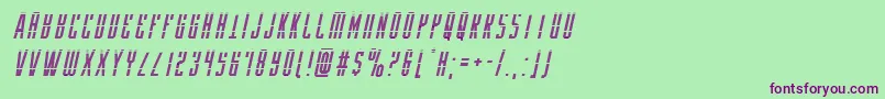 Yfilesgradital Font – Purple Fonts on Green Background