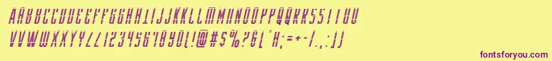 Yfilesgradital Font – Purple Fonts on Yellow Background
