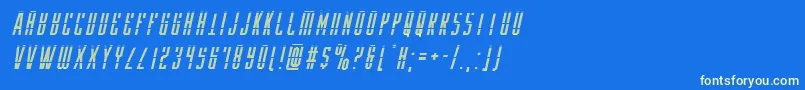 Yfilesgradital Font – Yellow Fonts on Blue Background