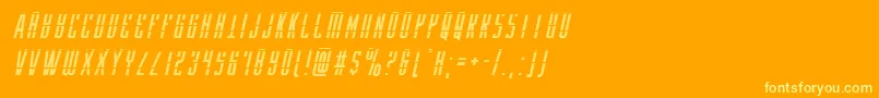 Yfilesgradital Font – Yellow Fonts on Orange Background