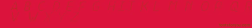 Police HkhSpringBudsItalic – polices brunes sur fond rouge