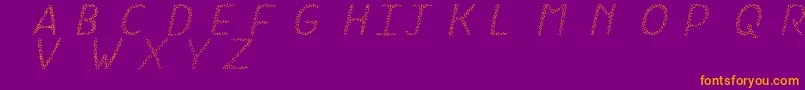 HkhSpringBudsItalic Font – Orange Fonts on Purple Background