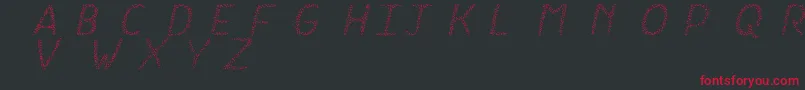 HkhSpringBudsItalic Font – Red Fonts on Black Background