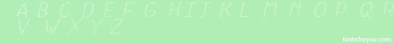 HkhSpringBudsItalic Font – White Fonts on Green Background