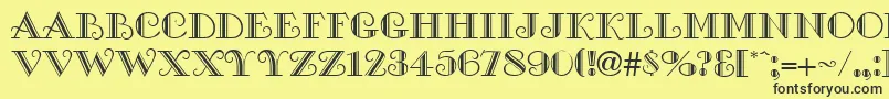 GamblerRegular Font – Black Fonts on Yellow Background