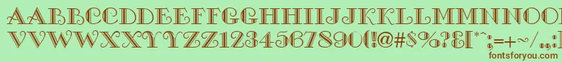 GamblerRegular Font – Brown Fonts on Green Background