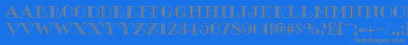 GamblerRegular Font – Gray Fonts on Blue Background