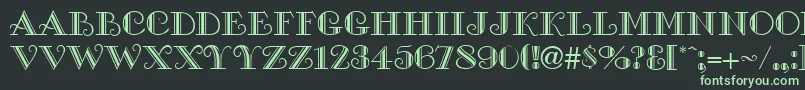 フォントGamblerRegular – 黒い背景に緑の文字