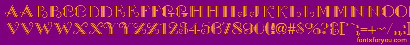 GamblerRegular Font – Orange Fonts on Purple Background