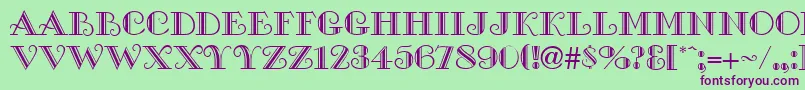 GamblerRegular Font – Purple Fonts on Green Background