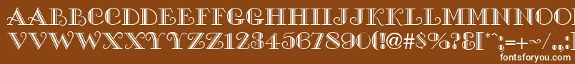 フォントGamblerRegular – 茶色の背景に白い文字