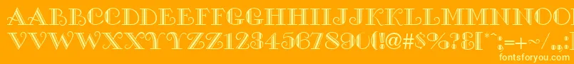 GamblerRegular Font – Yellow Fonts on Orange Background