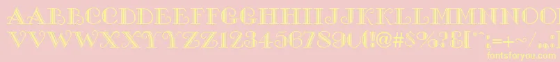 GamblerRegular Font – Yellow Fonts on Pink Background